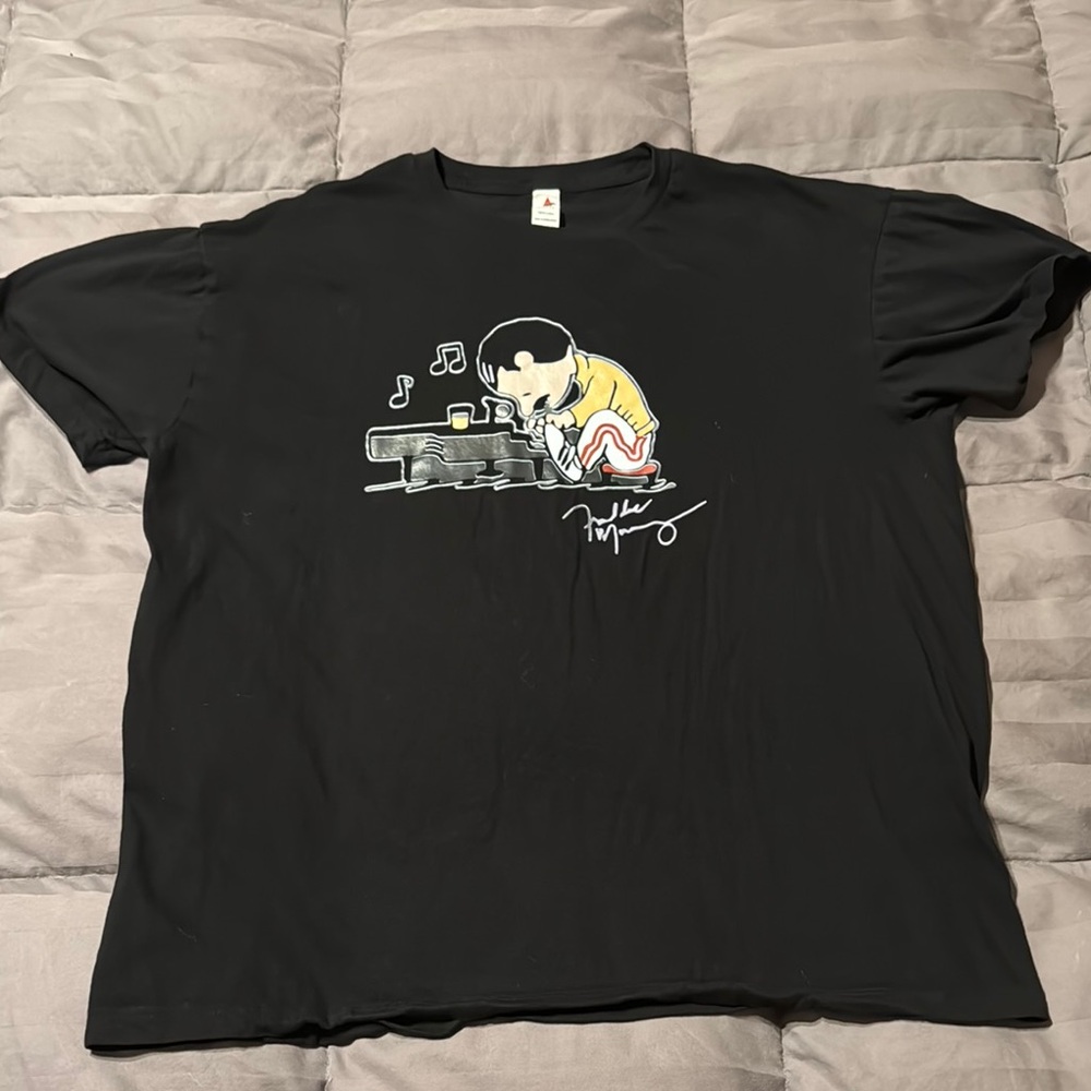 Black Freddie Mercury Graphic T-Shirt